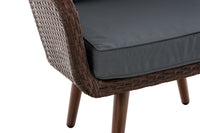 Fauteuil Ameland plat ijzergrijs 45 cm (Donkerbruin) (5)