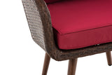 Fauteuil Ameland plat robijnrood 45 cm (donkerbruin) (5)