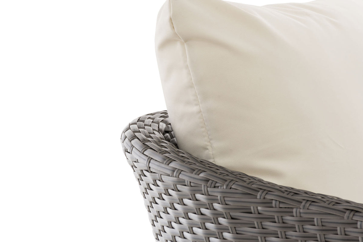 Fauteuil Ameland plat crèmewit 45 cm (donkergrijs) (10)