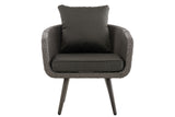 Fauteuil Ameland plat antraciet 45 cm (donkergrijs) (8)
