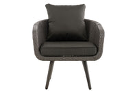 Fauteuil Ameland plat antraciet 45 cm (donkergrijs) (8)