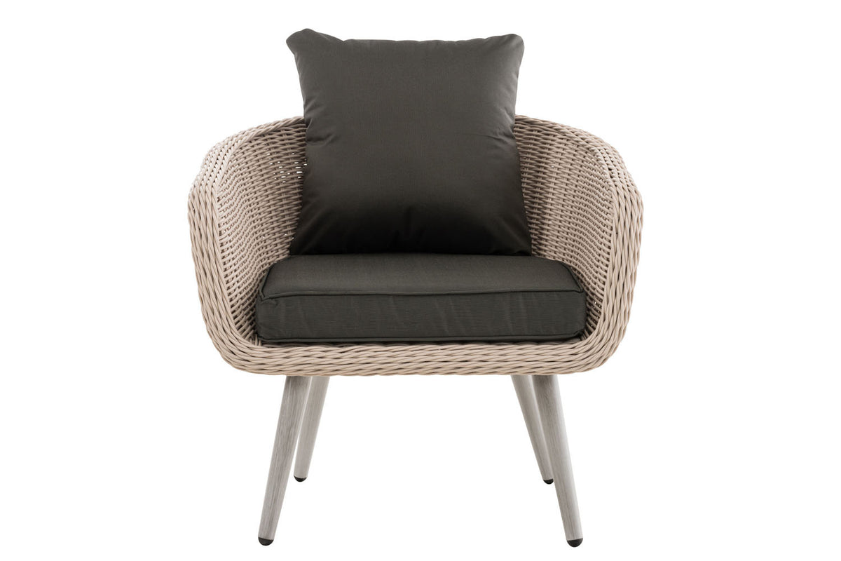 Fauteuil Ameland rond antraciet 40 cm (lichtgrijs) (2)