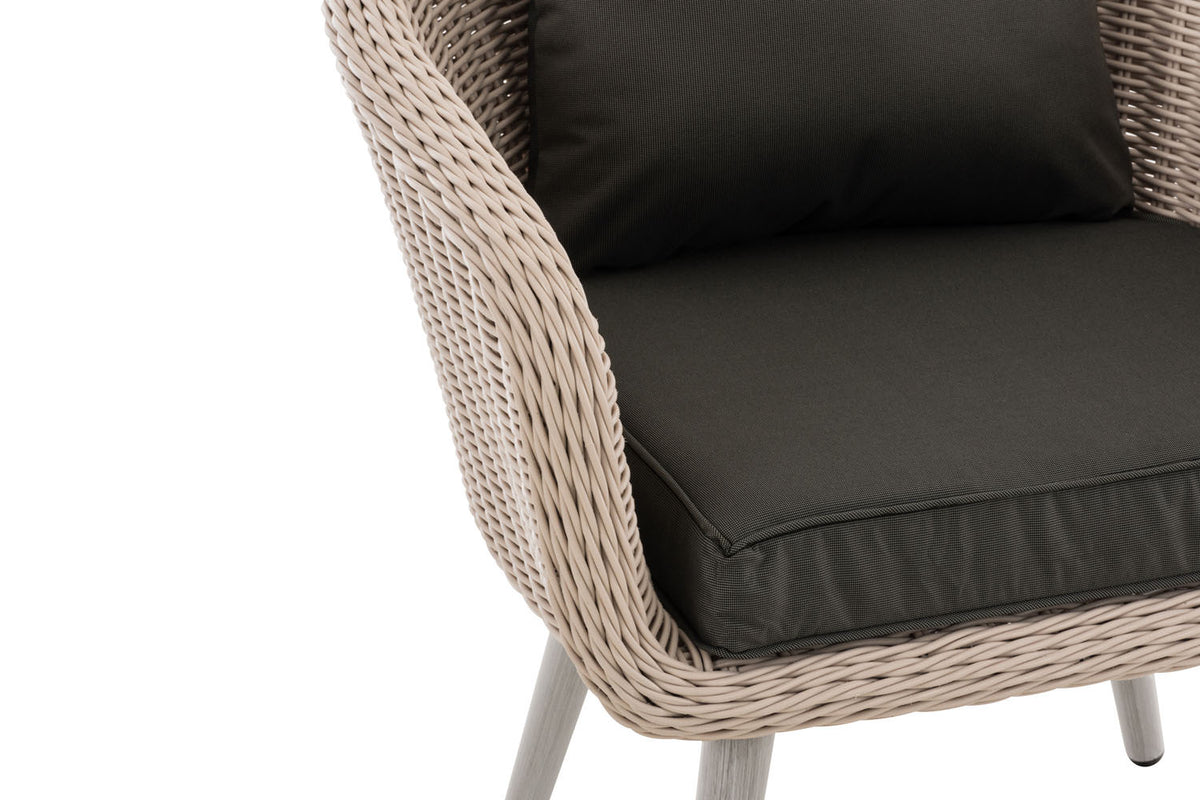 Fauteuil Ameland rond antraciet 40 cm (lichtgrijs) (5)