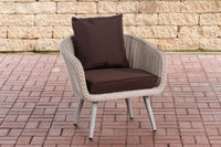 Fauteuil Ameland rond terrabruin 40 cm (lichtgrijs)