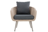 Fauteuil Ameland rond ijzergrijs 40 cm (lichtgrijs) (2)