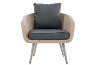 Fauteuil Ameland rond ijzergrijs 40 cm (lichtgrijs) (2)