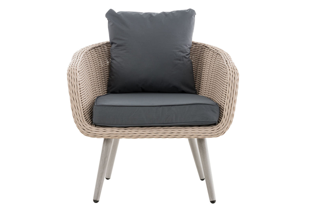 Fauteuil Ameland rond ijzergrijs 40 cm (lichtgrijs) (2)