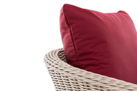 Fauteuil Ameland rond robijnrood 40 cm (lichtgrijs) (4)
