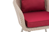 Fauteuil Ameland rond robijnrood 40 cm (lichtgrijs) (5)