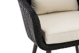 Fauteuil Ameland rond crèmewit 40 cm (donkergrijs) (5)