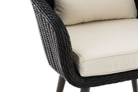 Fauteuil Ameland rond crèmewit 40 cm (donkergrijs) (5)