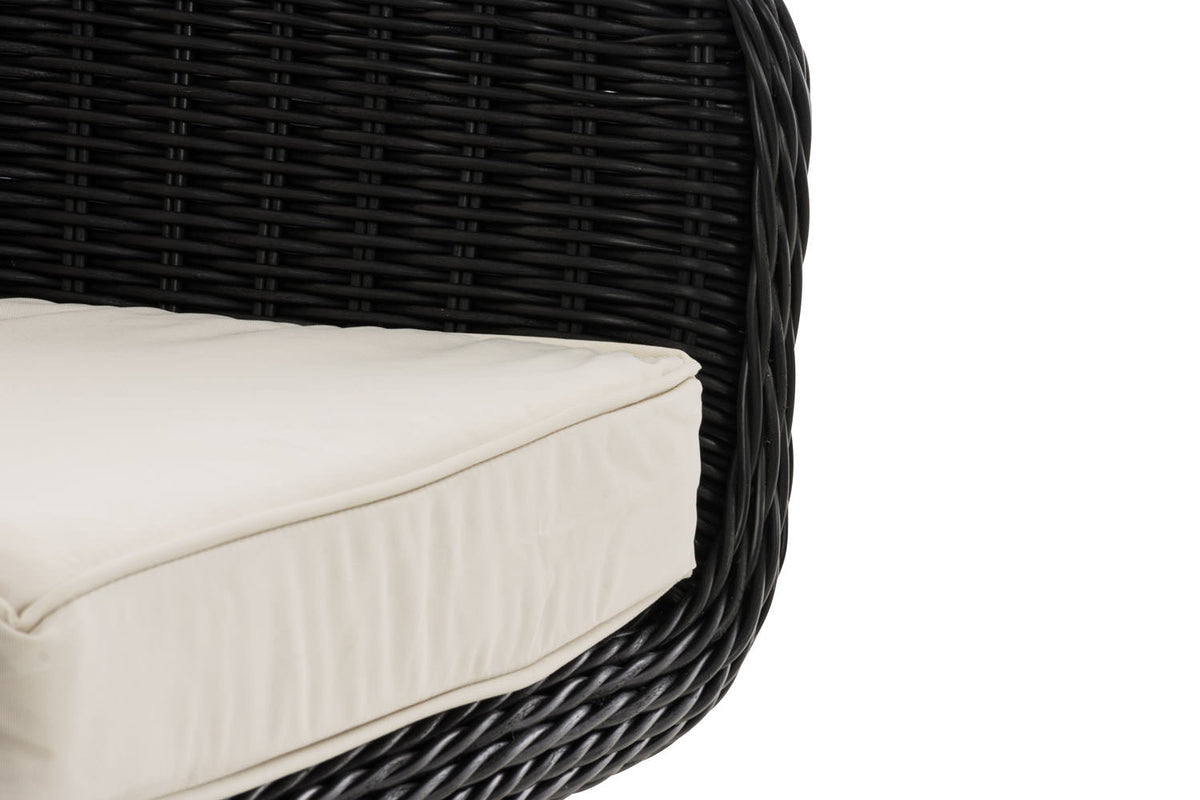 Fauteuil Ameland rond crèmewit 40 cm (donkergrijs) (6)