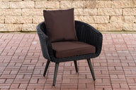 Fauteuil Ameland rond terrabruin 40 cm (donkergrijs)