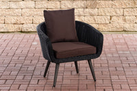 Fauteuil Ameland rond terrabruin 40 cm (donkergrijs)