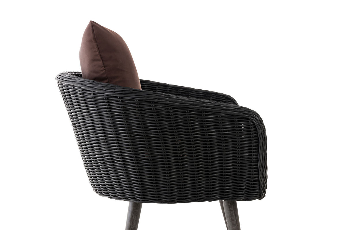 Fauteuil Ameland rond terrabruin 40 cm (donkergrijs) (3)