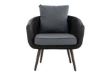 Fauteuil Ameland rond ijzergrijs 40 cm (donkergrijs) (2)