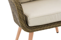 Fauteuil Ameland rond crèmewit 40 cm (lichtbruin) (5)