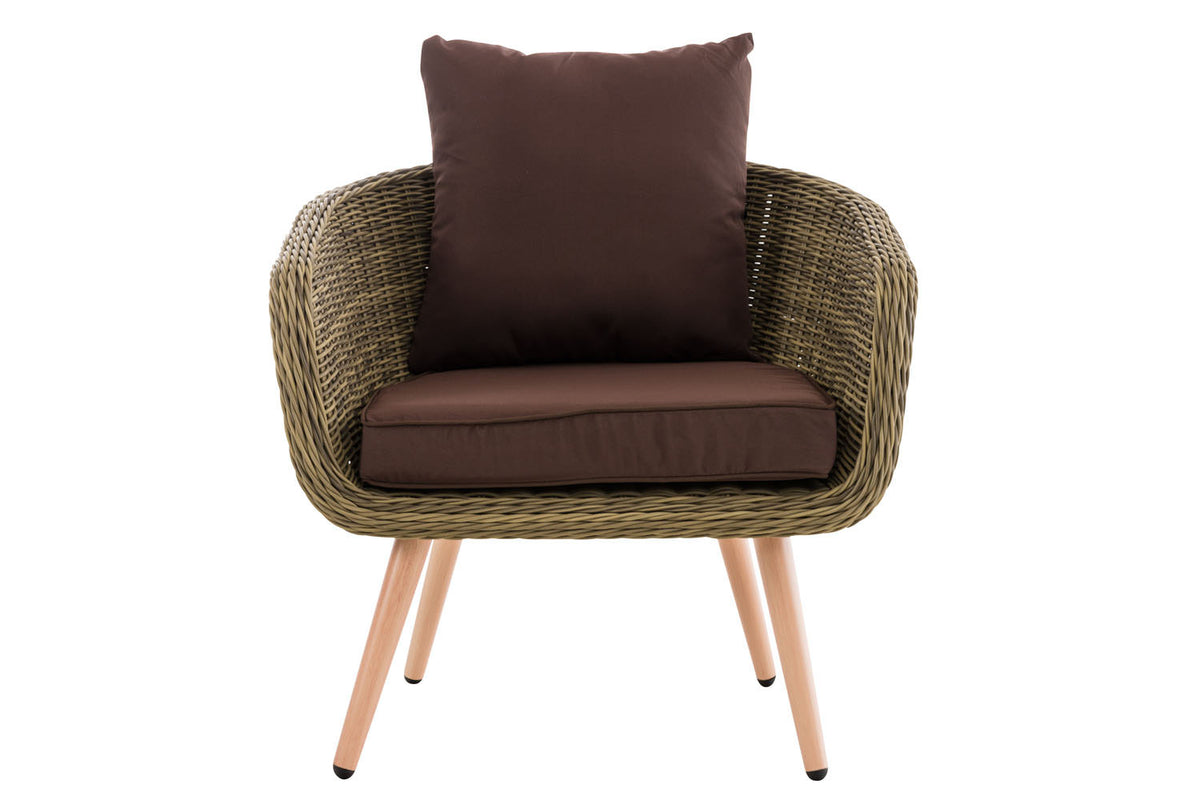 Fauteuil Ameland rond terrabruin 40 cm (lichtbruin) (2)