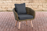 Fauteuil Ameland rond ijzergrijs 40 cm (lichtbruin)