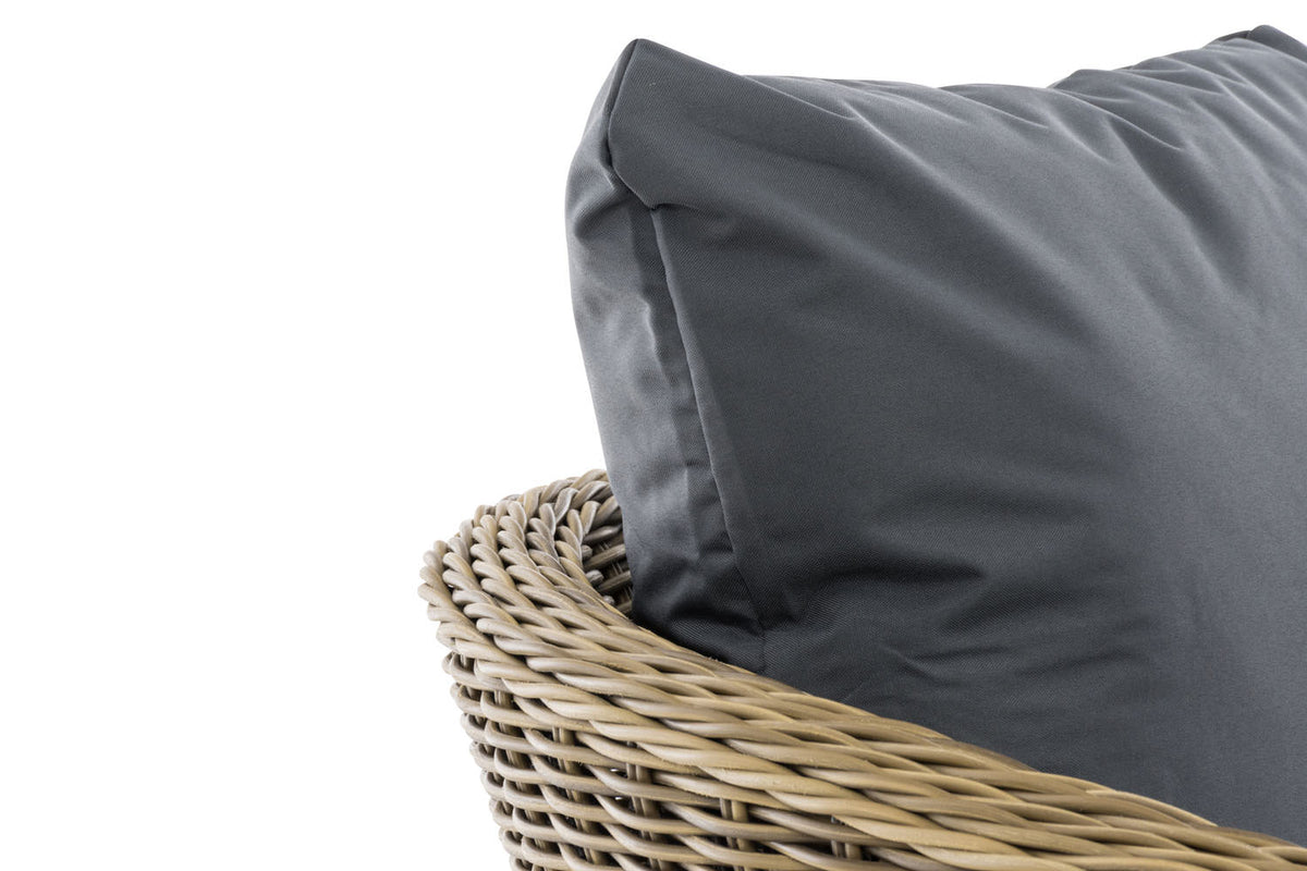 Fauteuil Ameland rond ijzergrijs 40 cm (lichtbruin) (4)