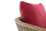 Fauteuil Ameland rond robijnrood 40 cm (lichtbruin) (4)