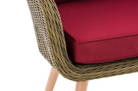 Fauteuil Ameland rond robijnrood 40 cm (lichtbruin) (5)