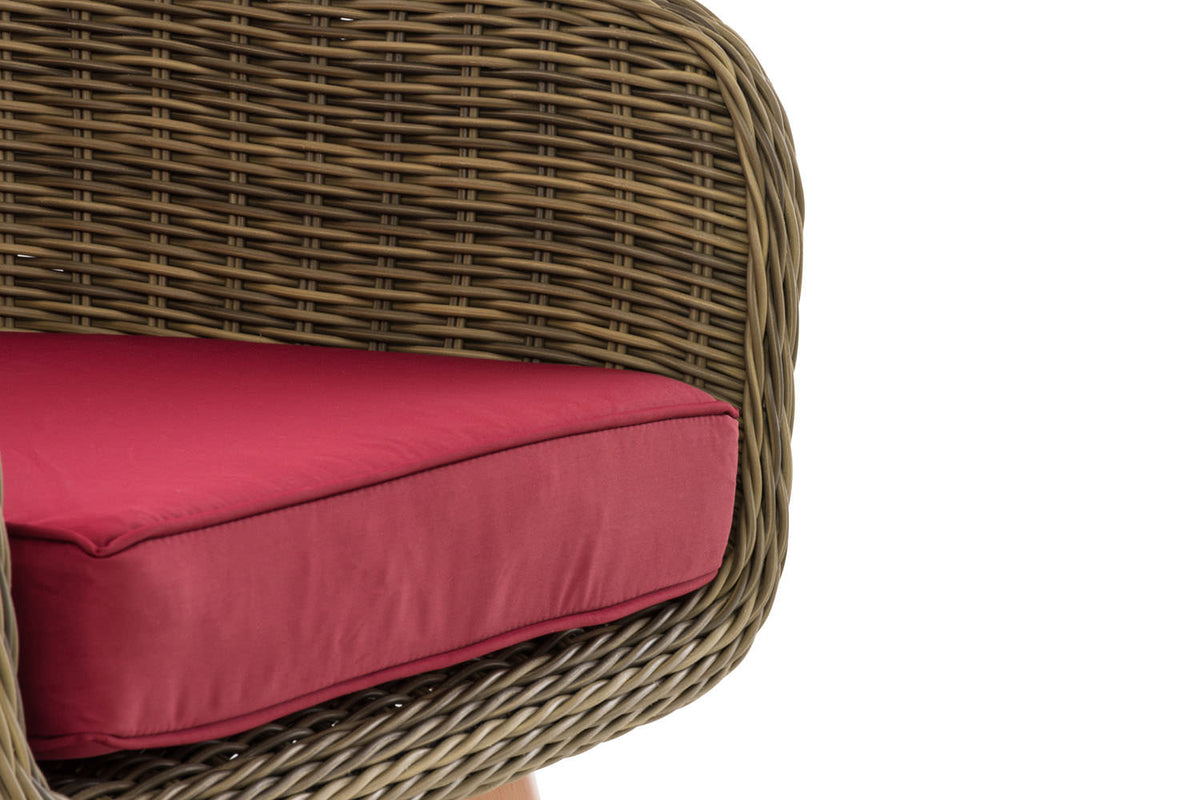 Fauteuil Ameland rond robijnrood 40 cm (lichtbruin) (6)