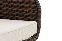 Fauteuil Ameland rond crèmewit 40 cm (donkerbruin) (6)