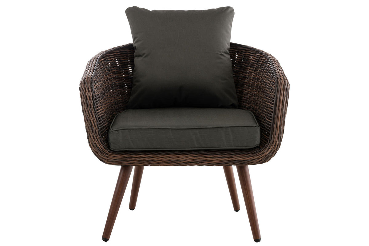 Fauteuil Ameland rond antraciet 40 cm (donkerbruin) (2)