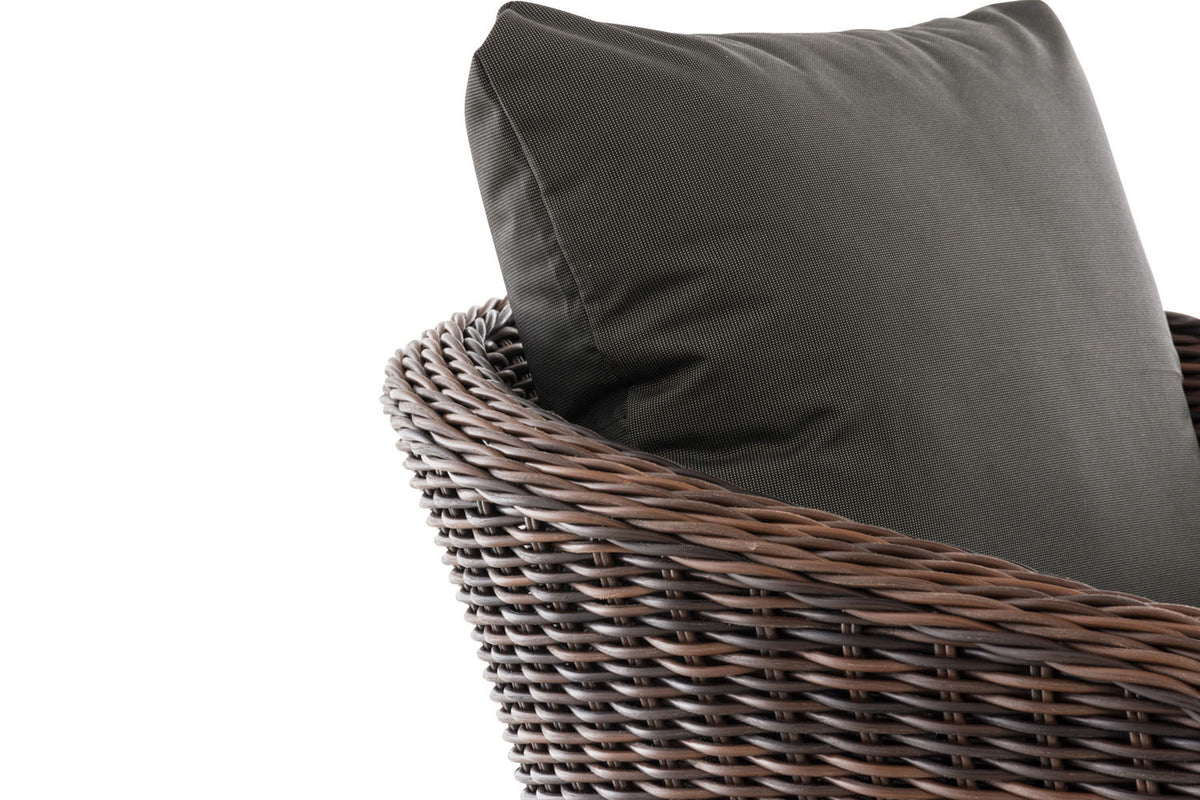 Fauteuil Ameland rond antraciet 40 cm (donkerbruin) (4)