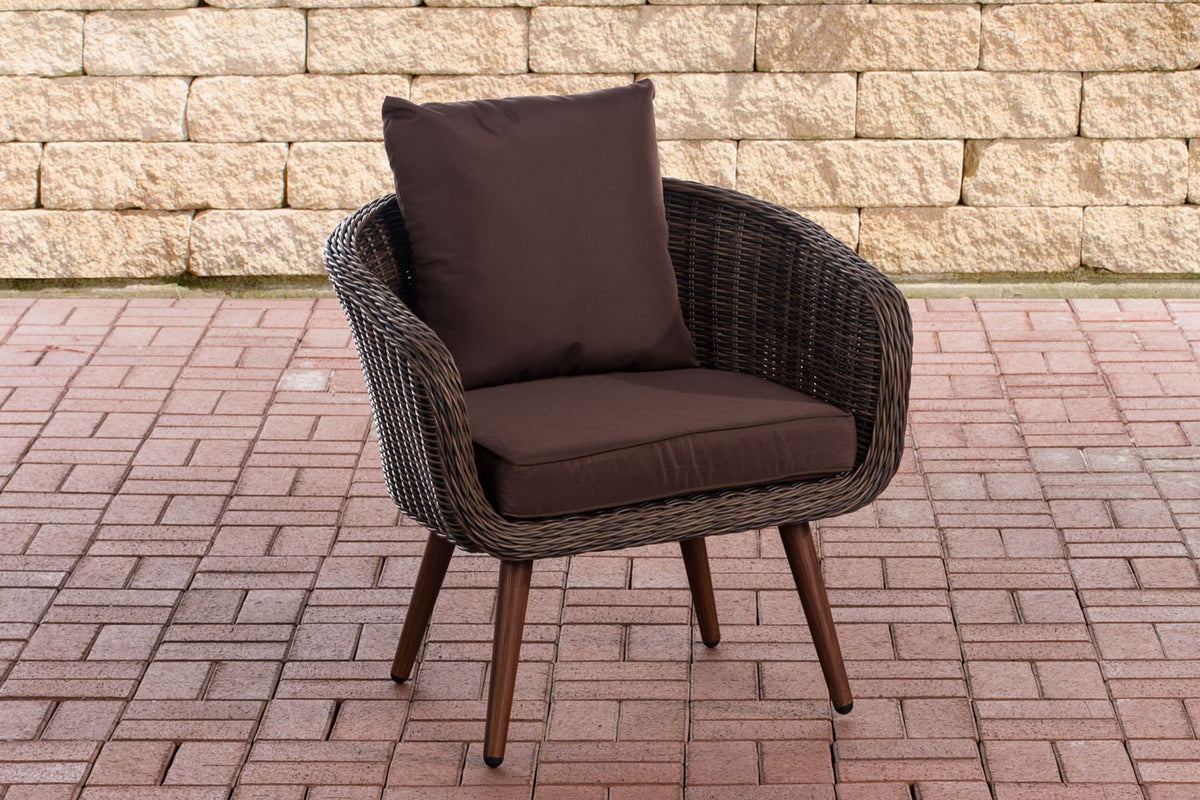 Fauteuil Ameland rond terrabruin 40 cm (donkerbruin)