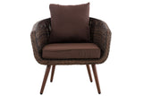 Fauteuil Ameland rond terrabruin 40 cm (donkerbruin) (2)