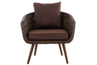 Fauteuil Ameland rond terrabruin 40 cm (donkerbruin) (2)