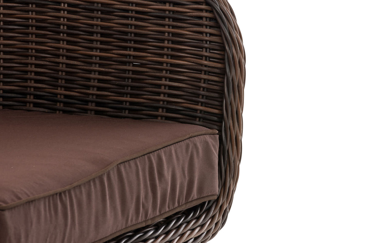 Fauteuil Ameland rond terrabruin 40 cm (donkerbruin) (6)