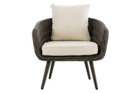 Fauteuil Ameland rond crèmewit 40 cm (donkergrijs) (8)