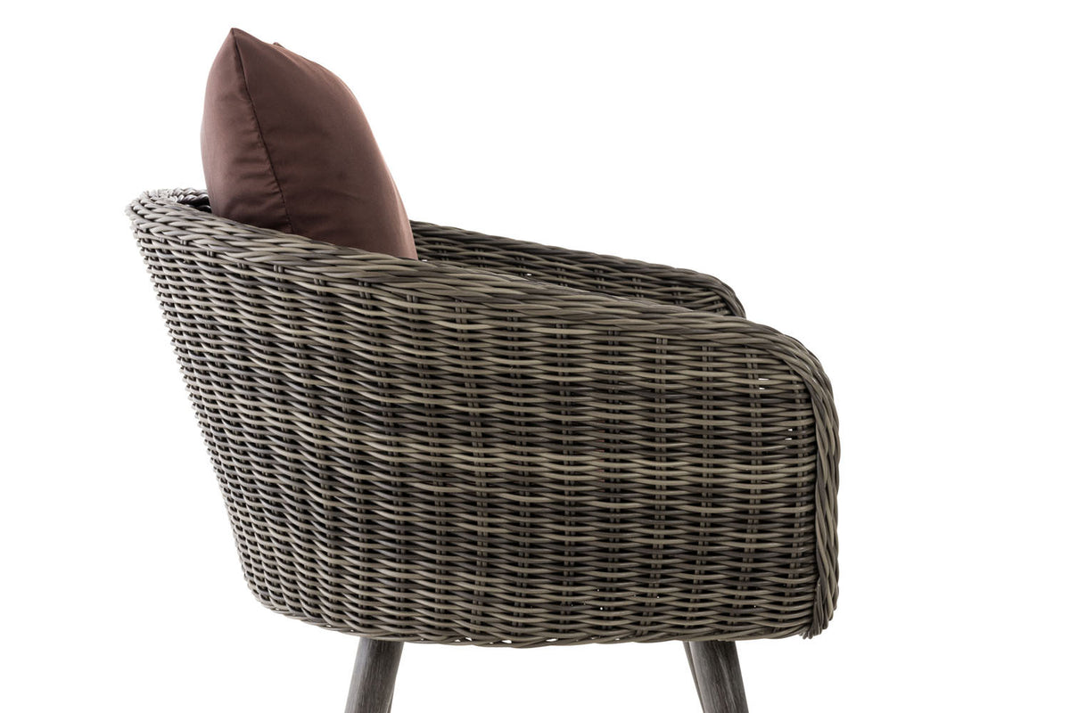 Fauteuil Ameland rond terrabruin 40 cm (donkergrijs) (9)