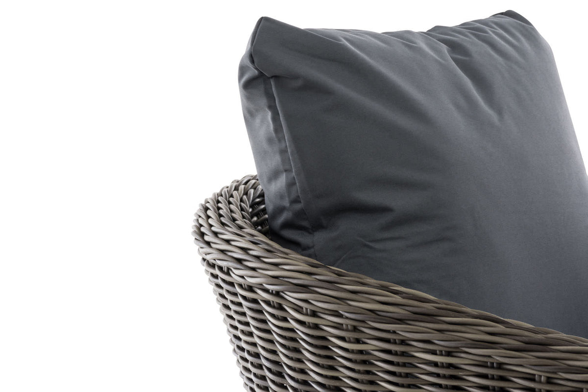 Fauteuil Ameland rond ijzergrijs 40 cm (donkergrijs) (10)