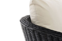 Fauteuil Ameland rond crèmewit 45 cm (donkergrijs) (4)