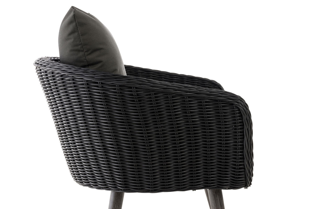 Fauteuil Ameland rond antraciet 45 cm (donkergrijs) (3)