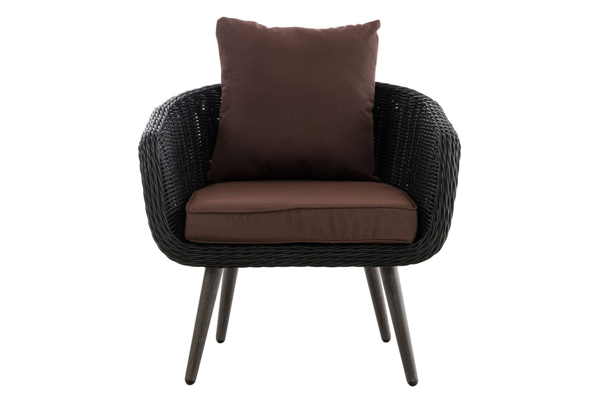 Fauteuil Ameland rond terrabruin 45 cm (donkergrijs) (2)