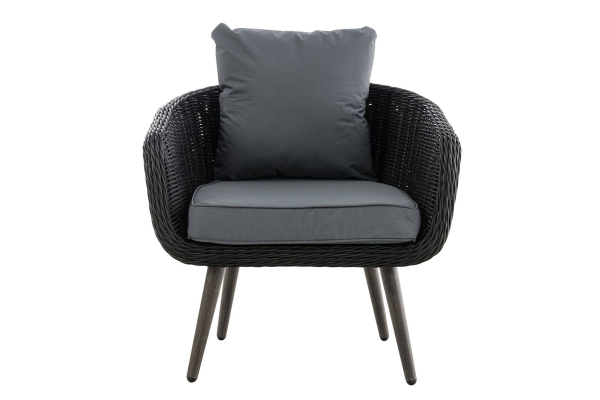 Fauteuil Ameland rond ijzergrijs 45 cm (donkergrijs) (2)