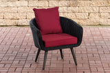 Fauteuil Ameland rond robijnrood 45 cm (donkergrijs)