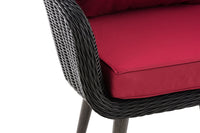 Fauteuil Ameland rond robijnrood 45 cm (donkergrijs) (5)
