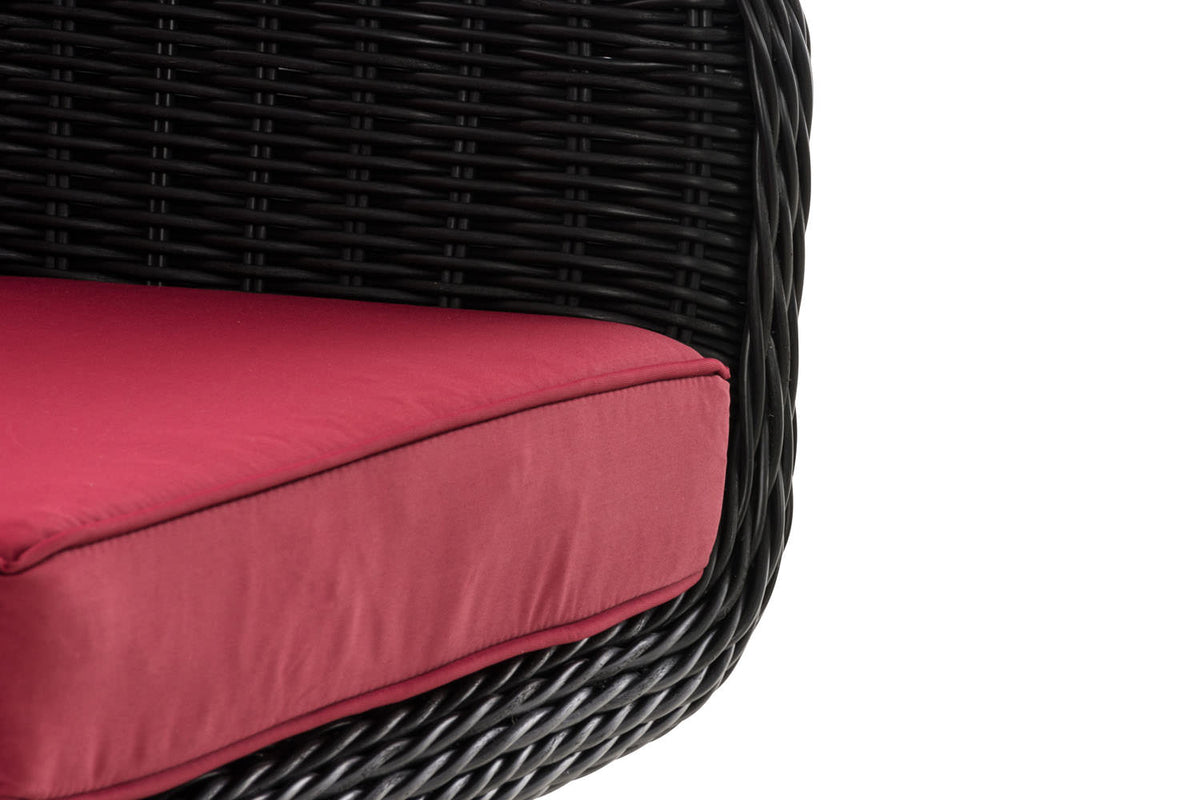 Fauteuil Ameland rond robijnrood 45 cm (donkergrijs) (6)