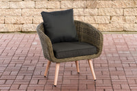 Fauteuil Ameland rond antraciet 45 cm (lichtbruin)