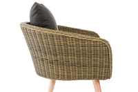 Fauteuil Ameland rond antraciet 45 cm (lichtbruin) (3)