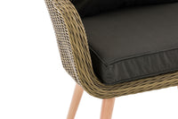 Fauteuil Ameland rond antraciet 45 cm (lichtbruin) (5)