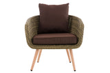 Fauteuil Ameland rond terrabruin 45 cm (lichtbruin) (2)