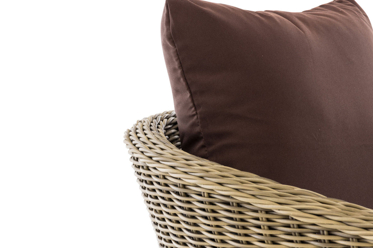 Fauteuil Ameland rond terrabruin 45 cm (lichtbruin) (4)