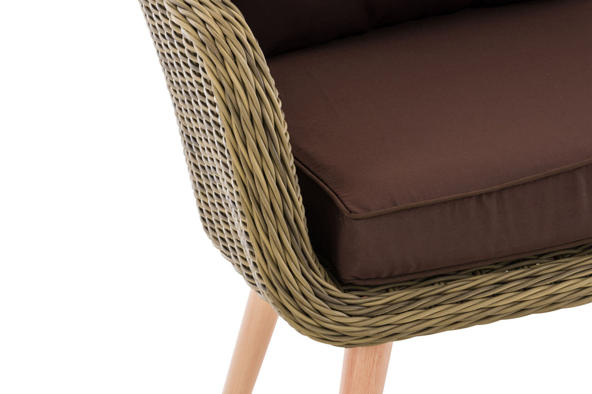 Fauteuil Ameland rond terrabruin 45 cm (lichtbruin) (5)